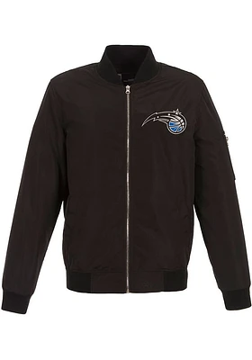 Orlando Magic Mens Black Nylon Bomber Light Weight Jacket