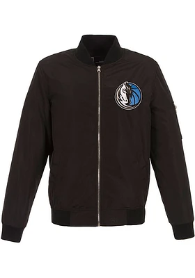 Dallas Mavericks Mens Black Nylon Bomber Light Weight Jacket