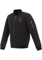 New York Mets Mens Nylon Bomber Light Weight Jacket
