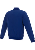 New York Mets Mens Blue Nylon Bomber Circle Logo Light Weight Jacket
