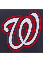 Washington Nationals Mens Navy Blue Nylon Bomber Light Weight Jacket