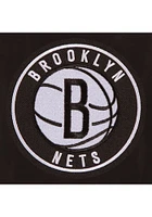 Brooklyn Nets Mens Black Nylon Bomber Light Weight Jacket