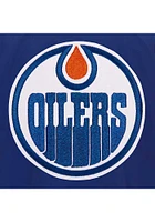 Edmonton Oilers Mens Blue Nylon Bomber Light Weight Jacket
