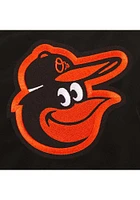 Baltimore Orioles Mens Black Nylon Bomber Light Weight Jacket