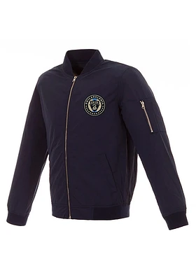 Philadelphia Union Mens Navy Blue Nylon Bomber Light Weight Jacket