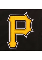 Pittsburgh Pirates Mens Black Nylon Bomber Light Weight Jacket