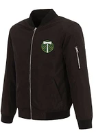 Portland Timbers Mens Black Nylon Bomber Light Weight Jacket
