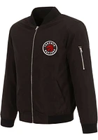 Toronto Raptors Mens Black Nylon Bomber Light Weight Jacket
