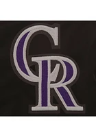 Colorado Rockies Mens Black Nylon Bomber Light Weight Jacket