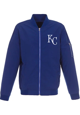 Kansas City Royals Mens Blue Nylon Bomber Light Weight Jacket