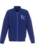 Kansas City Royals Mens Blue Nylon Bomber Light Weight Jacket