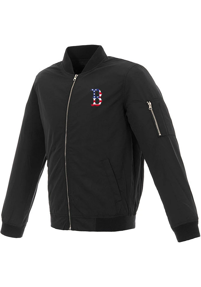 Boston Red Sox Mens Nylon Bomber Light Weight Jacket