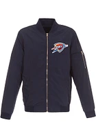 Oklahoma City Thunder Mens Navy Blue Nylon Bomber Light Weight Jacket