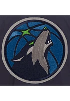 Minnesota Timberwolves Mens Navy Blue Nylon Bomber Light Weight Jacket