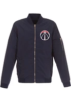 Washington Wizards Mens Navy Blue Nylon Bomber Light Weight Jacket