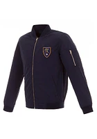 Real Salt Lake Mens Navy Blue Nylon Bomber Light Weight Jacket