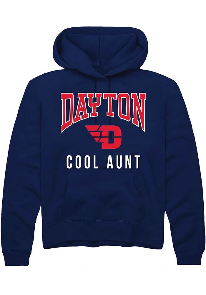 Rally Dayton Flyers Mens Navy Blue Cool Aunt Long Sleeve Hoodie