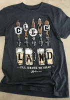 GV Art + Design Cleveland Black Ill Drink To That Beer Taps Short Sleeve T Shirt