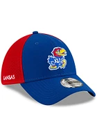 New Era Kansas Jayhawks Mens Blue 2T Sided 39THIRTY Flex Hat