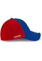 New Era Kansas Jayhawks Mens Blue 2T Sided 39THIRTY Flex Hat