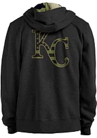 New Era Kansas City Royals Mens Black Armed Forces Day Long Sleeve Hoodie