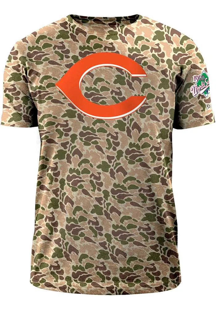 New Era Cincinnati Reds Green Duck Camo Short Sleeve T Shirt