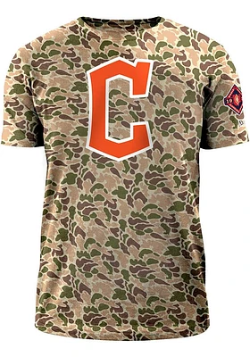 New Era Cleveland Guardians Green Duck Camo Short Sleeve T Shirt