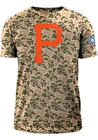New Era Pittsburgh Pirates Green Duck Camo Short Sleeve T Shirt