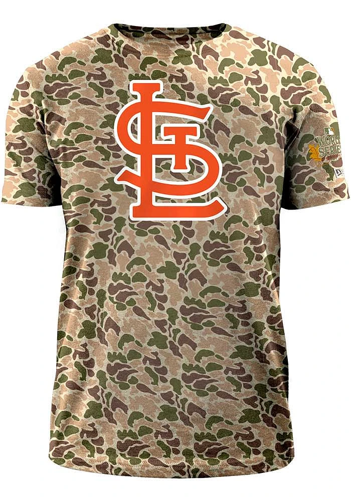 New Era St Louis Cardinals Green Duck Camo Short Sleeve T Shirt