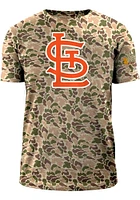 New Era St Louis Cardinals Green Duck Camo Short Sleeve T Shirt