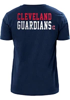 New Era Cleveland Guardians Navy Blue Logo Back City Short Sleeve T Shirt