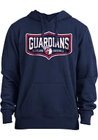 New Era Cleveland Guardians Mens Navy Blue Baseball Badge Long Sleeve Hoodie
