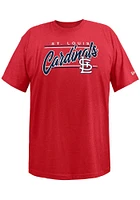 New Era St Louis Cardinals Mens Red Brushed Bi-Blend SS Big and Tall T-Shirt