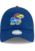 New Era Kansas Jayhawks Blue Bow Back 9TWENTY Womens Adjustable Hat