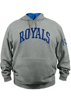 New Era Kansas City Royals Mens Grey Fleece Pullover Hoodie Big and Tall Hooded Sweatshirt