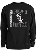 New Era Chicago White Sox Mens Black Pigment Dye Crew Long Sleeve Sweatshirt