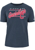 New Era Cleveland Guardians Navy Blue Brushed Bi-Blend SS Short Sleeve T Shirt