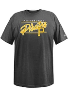 New Era Pittsburgh Pirates Black Brushed Bi-Blend SS Short Sleeve T Shirt