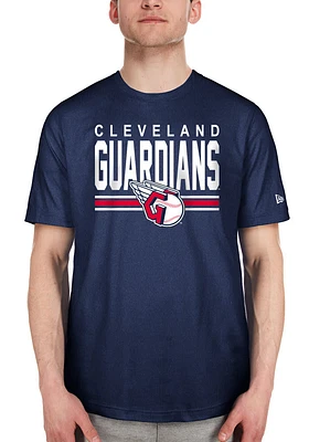 New Era Cleveland Guardians Navy Blue Club House Short Sleeve T Shirt
