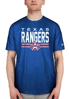 New Era Texas Rangers Blue Club House Short Sleeve T Shirt