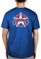 New Era Texas Rangers Blue Club House Short Sleeve T Shirt
