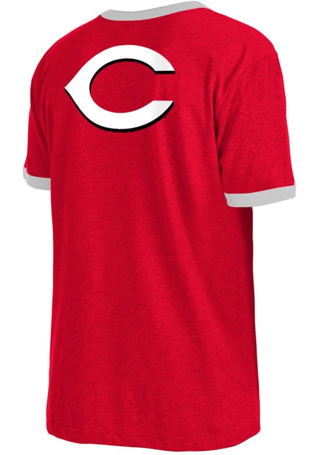 New Era Cincinnati Reds Red Throwback Pennant Ringer Short Sleeve Fashion T Shirt