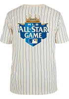 New Era Kansas City Royals Ivory Throwback Pinstripe Short Sleeve Fashion T Shirt