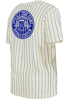 New Era Kansas City Royals Ivory Throwback Pinstripe Short Sleeve Fashion T Shirt