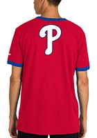 New Era Philadelphia Phillies Red Throwback Pennant Ringer Short Sleeve Fashion T Shirt