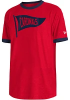 New Era St Louis Cardinals Red Throwback Pennant Ringer Short Sleeve Fashion T Shirt