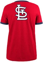 New Era St Louis Cardinals Red Throwback Pennant Ringer Short Sleeve Fashion T Shirt