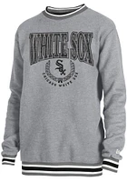 New Era Chicago White Sox Mens Grey Throwback Cuff Stripe Long Sleeve Fashion Sweatshirt
