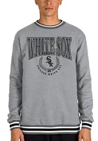 New Era Chicago White Sox Mens Grey Throwback Cuff Stripe Long Sleeve Fashion Sweatshirt