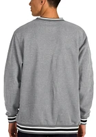 New Era Chicago White Sox Mens Grey Throwback Cuff Stripe Long Sleeve Fashion Sweatshirt